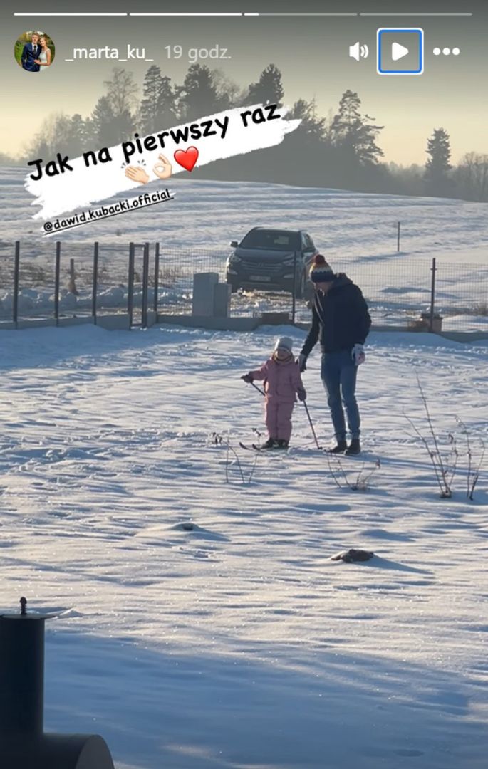 Na zdjęciu: Dawid Kubacki z córką