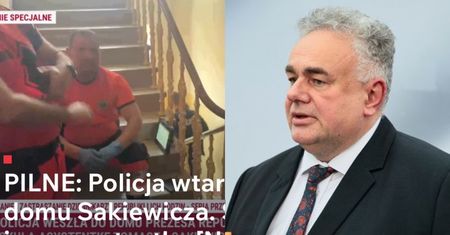 Policjanci wtargnęli do mieszkania Tomasza Sakiewicza. Zastali szefa TV Republika BEZ SPODNI: "Film mógłby narazić go na śmieszność"
