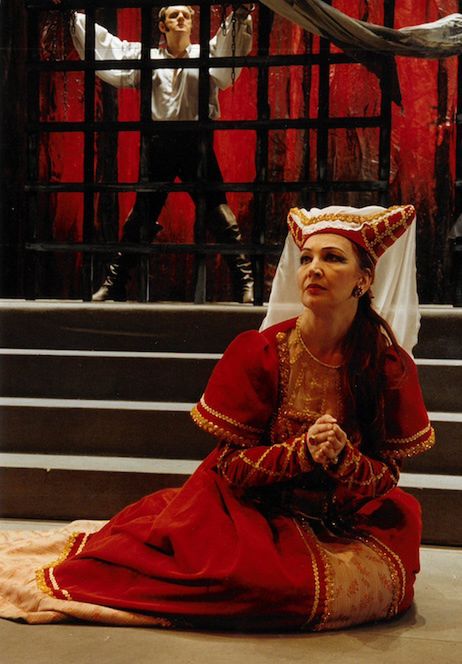 Krystyna Rorbach (Leonora), Ireneusz Jakubowski (Manrico), 1996 © Chwalisław Zieliński, Cyfrowe Muzeum Teatru Wielkiego w Łodzi
