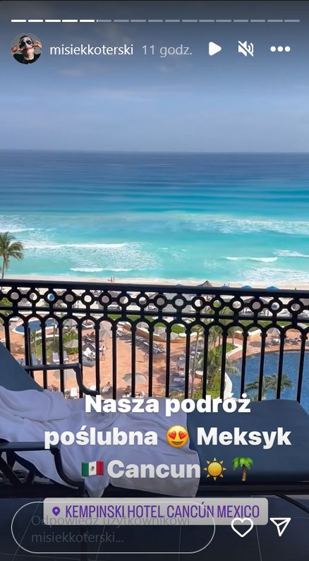 Misiek Koterski i Marcela Leszczak w podróży poślubnej