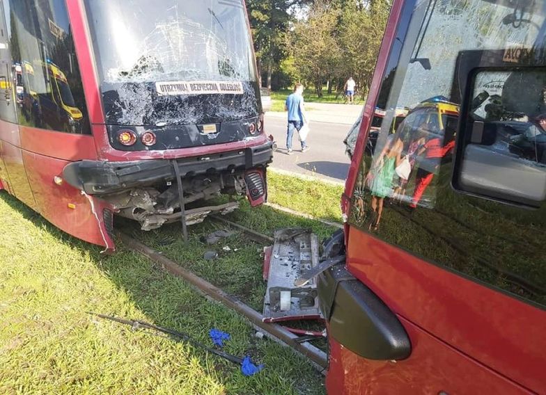 Zderzenie dwóch tramwajów w centrum Łodzi. 29 osób poszkodowanych