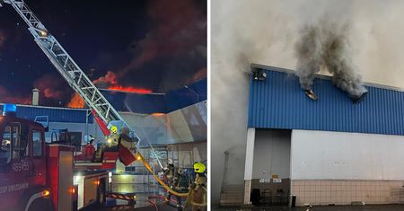 Pożar zakładu mięsnego na Dolnym Śląsku. Runęła część dachu