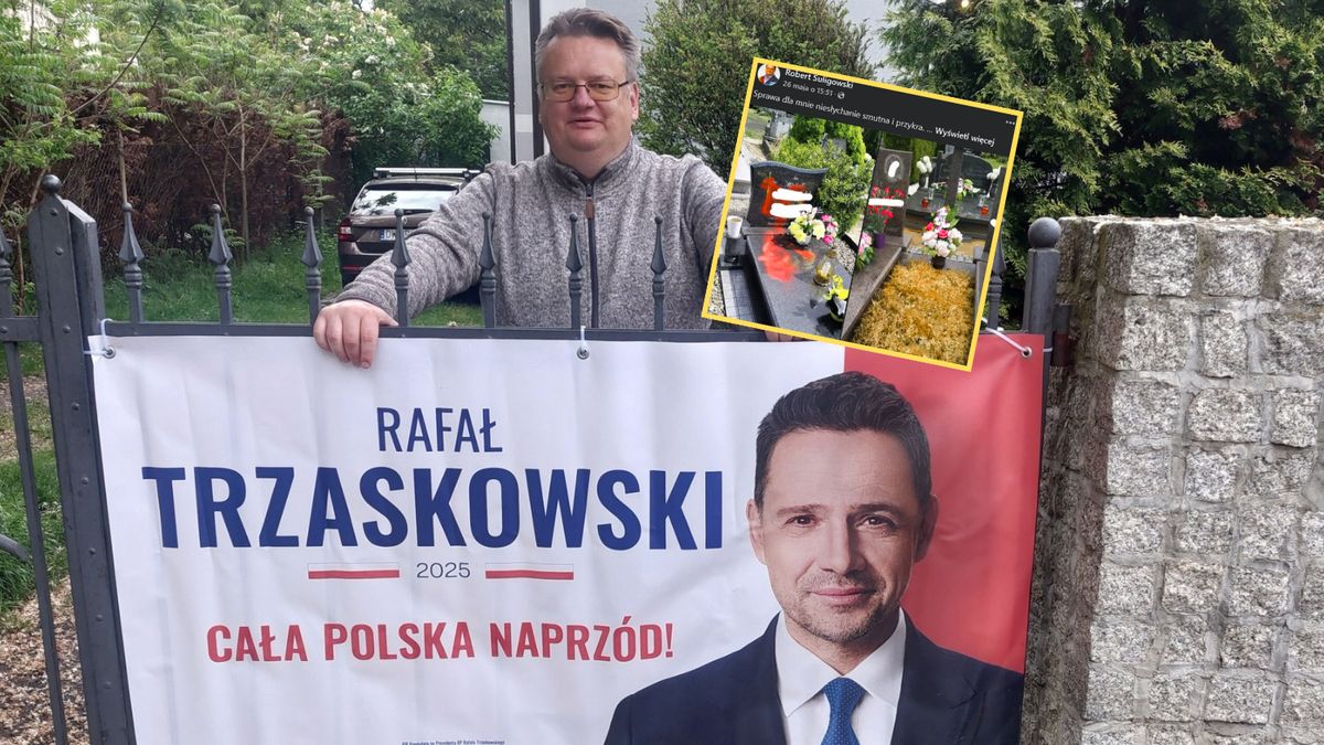 Robert Suligowski pokazał zdjęcia zniszczonego grobu