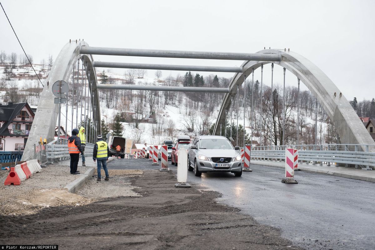 Otwarcie nowego mostu na Zakopiance w Białym Dunajcu, grudzień 2018 roku
