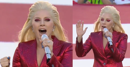Lady Gaga śpiewa hymn USA na Super Bowl 2016!
