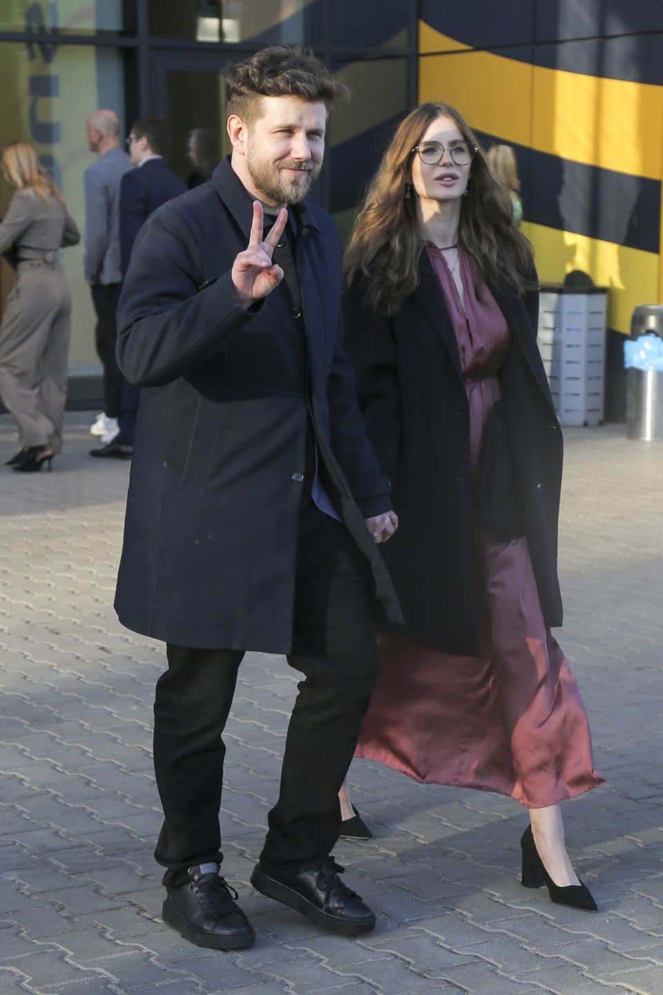 Antoni Królikowski z partnerką