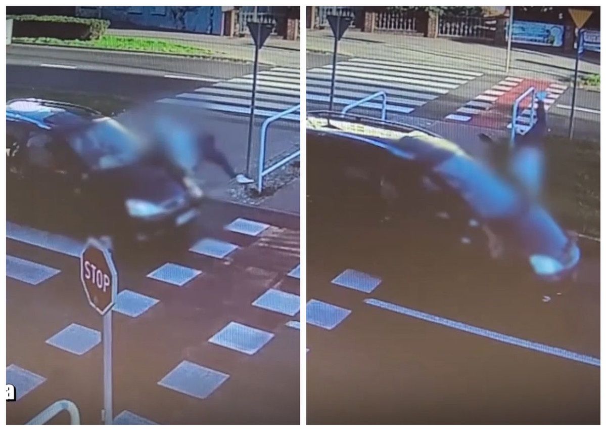 Lubuskie. Z impetem wjechał w 29-latkę. Policja publikuje nagranie