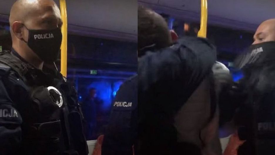 Jelenia Góra. Film z interwencji policji w autobusie wywołał burzę
