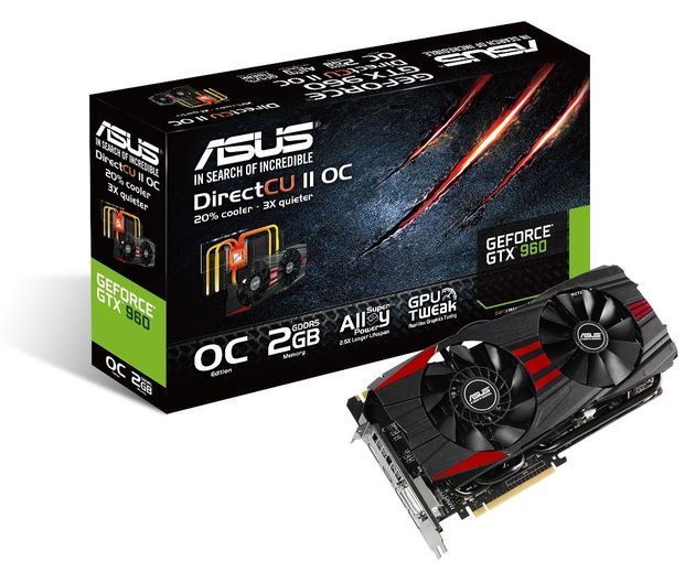 ASUS GeForce GTX 960 DirectCU II OC Black Edition karta graficzna