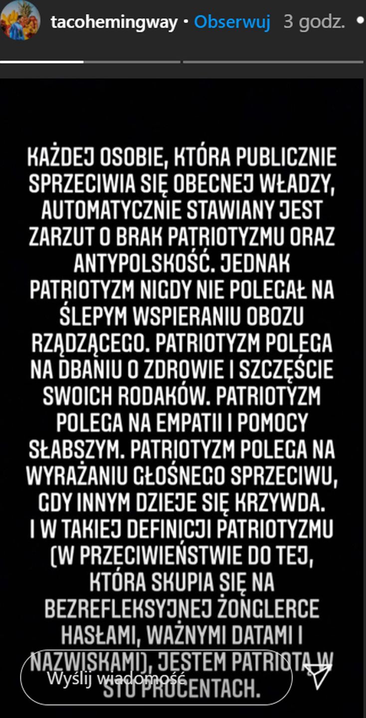 Taco Hemingway staje po stronie protestujących kobiet