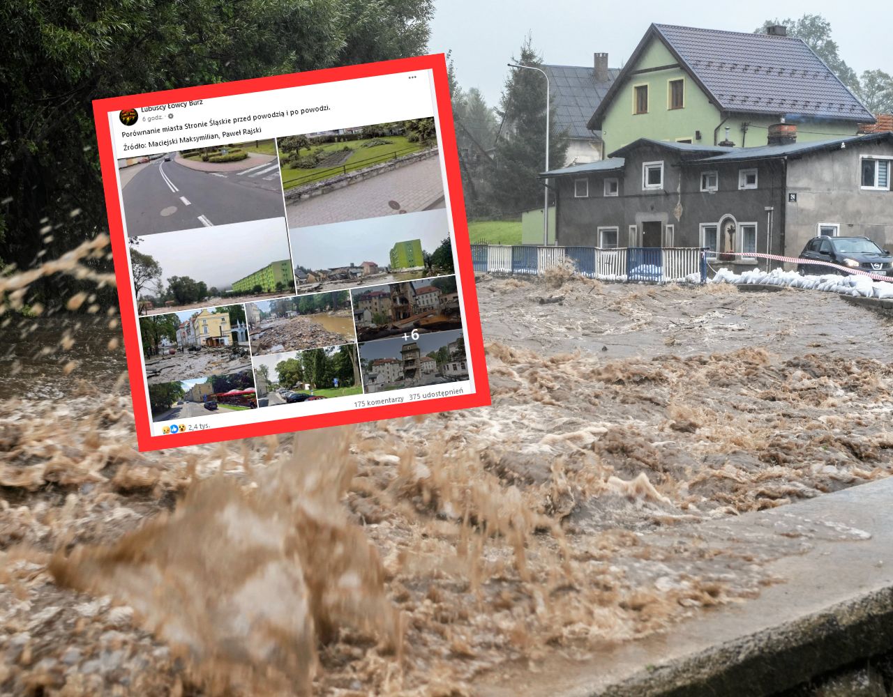 Tak żywioł zmienił Stronie Śląskie. Zdjęcia przed i po powodzi