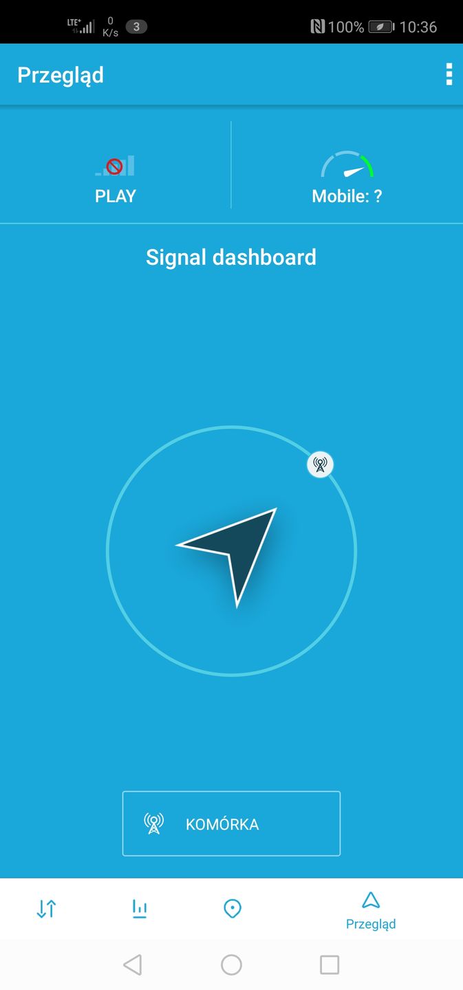 OpenSignal, kompas wskazujący najlepszy nadajnik
