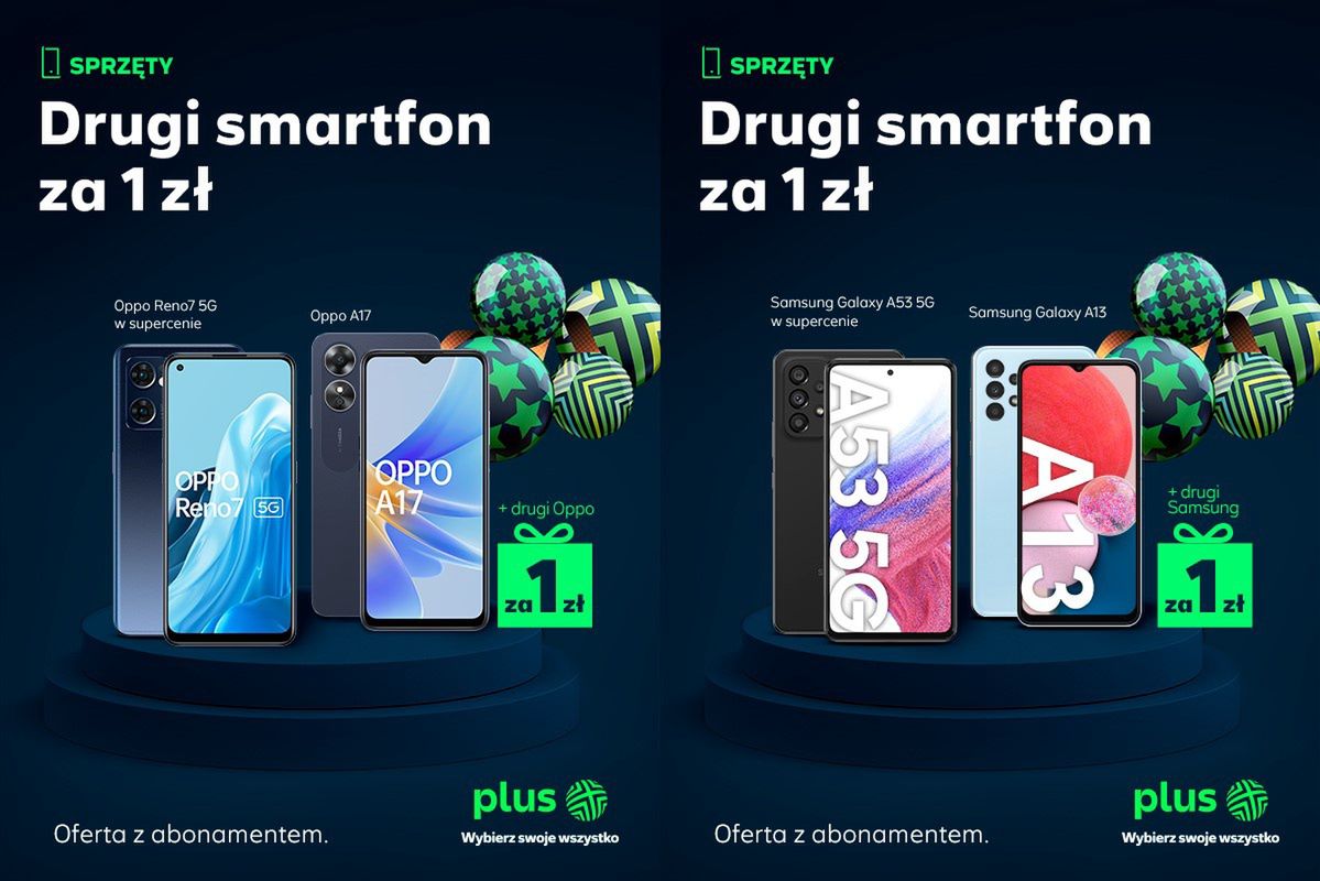 Drugi smartfon za 1 zł w Plusie