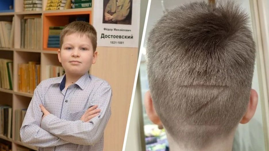 Prosił, by mama wygoliła mu "Z" na głowie