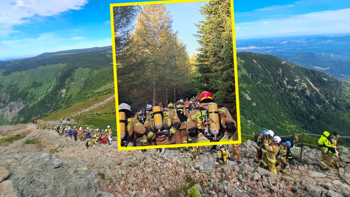 Strażacy biorą udział w wyjątkowej akcji. Wspinają się na Śnieżkę w ważnym celu