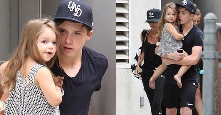 Brooklyn Beckham z małą Harper (ZDJĘCIA)