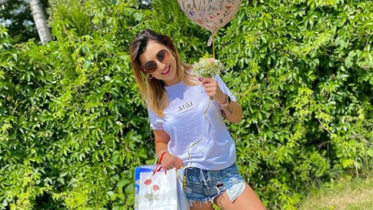 Justyna Żyła w ogrodzie