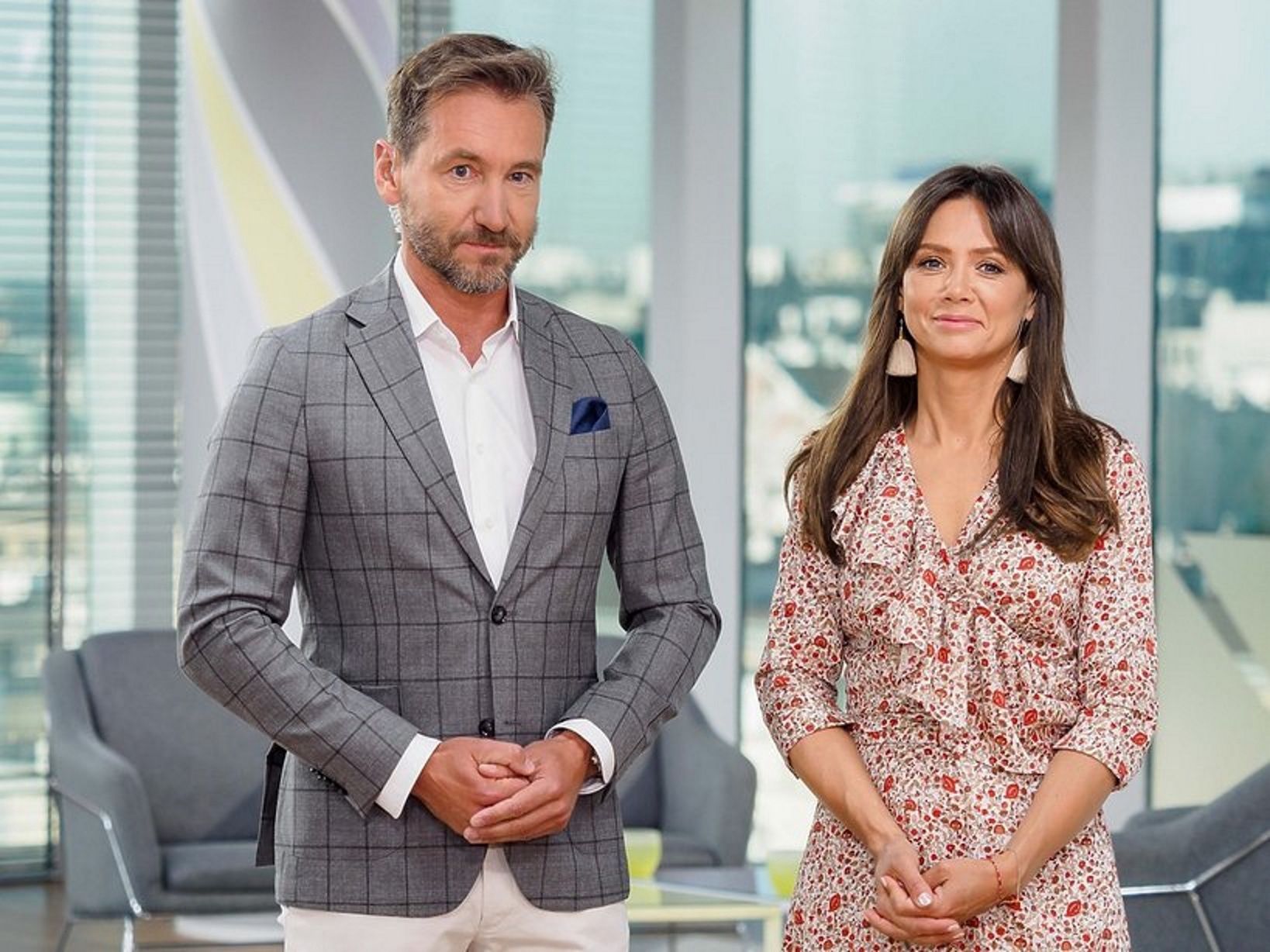 Piotr Kraśko i Kinga Rusin w "Dzień dobry TVN"..