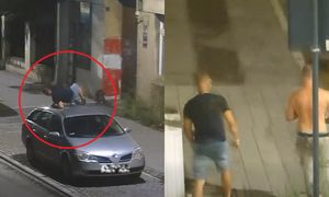 "Dwóch dziwnych panów". Nagle jeden wskoczył na samochód. Sceny w Łodzi