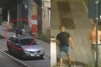"Dwóch dziwnych panów". Nagle jeden wskoczył na samochód. Sceny w Łodzi