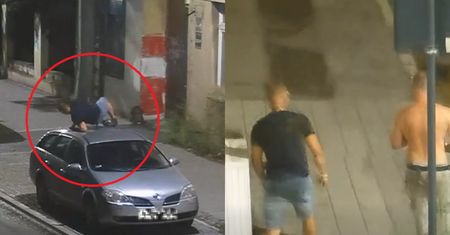 "Dwóch dziwnych panów". Nagle jeden wskoczył na samochód. Sceny w Łodzi