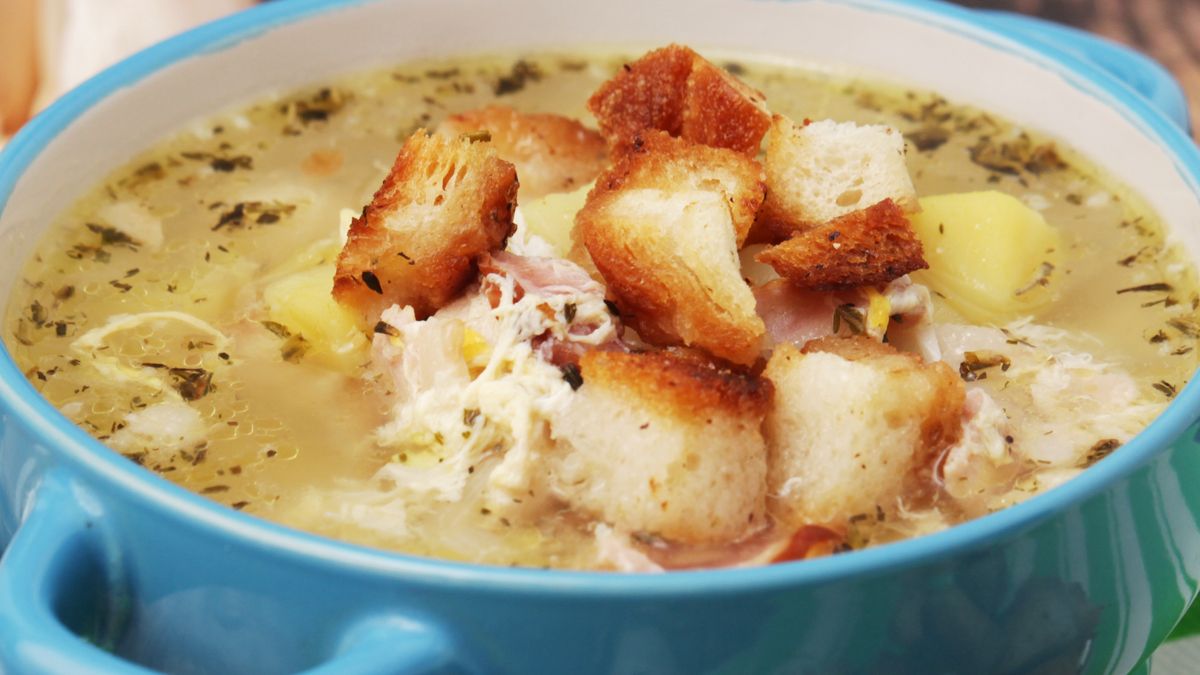 Czeska zupa czosnkowa