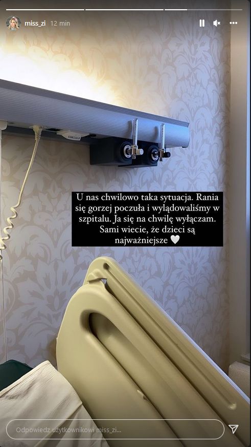 Córka Zosi Ślotały trafiła do szpitala
