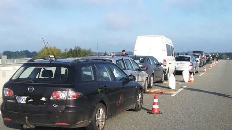Karambol na S7 w Białobrzegach 