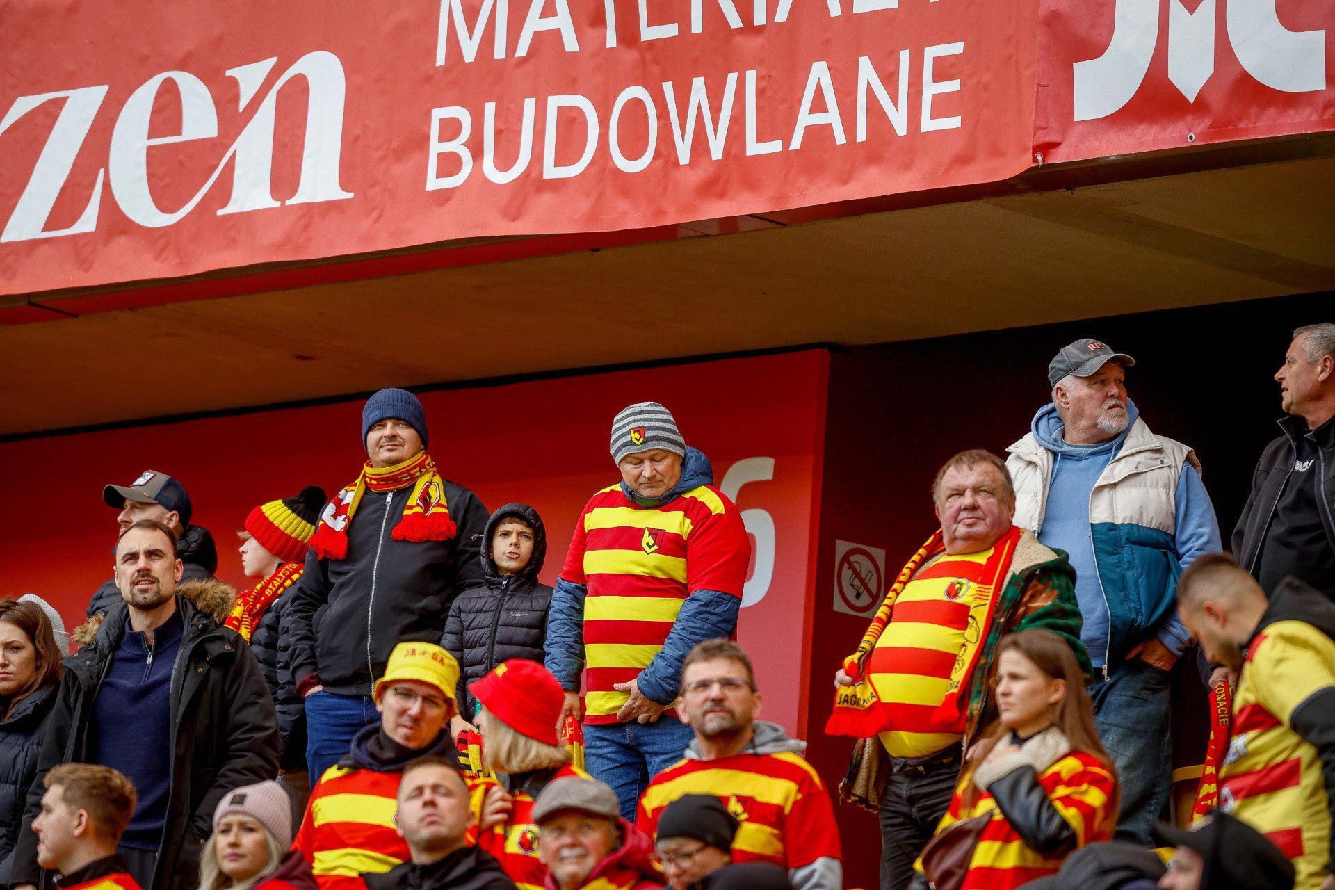 Kibice na meczu Jagiellonia - Korona Kielce