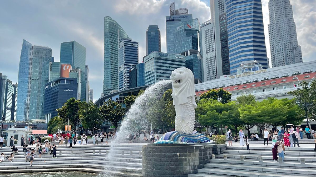 Merlion to symbol Singapuru