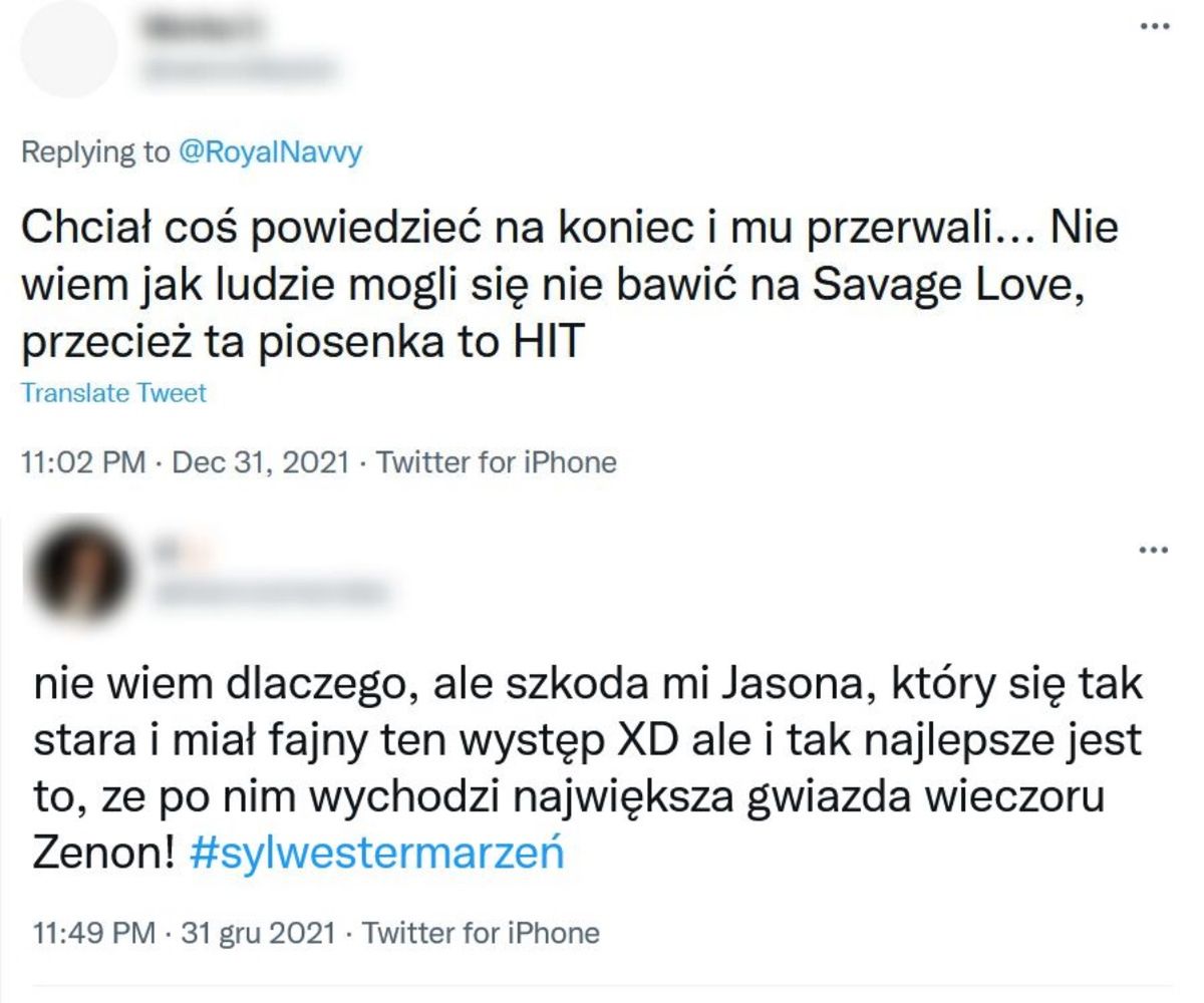 Fani o występie Jasona Derulo i Zenka Martyniuka