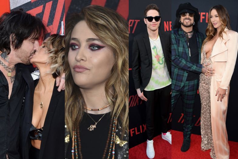 Rockmani z młodymi żonami i Paris Jackson na premierze filmu