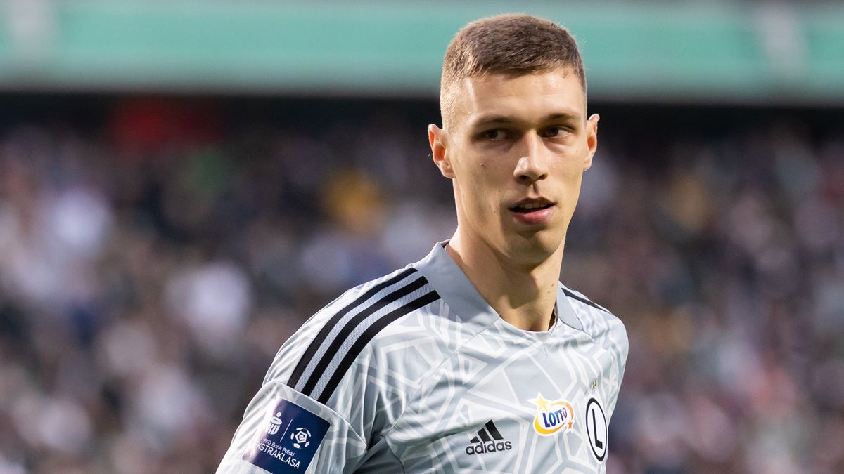 WARSAW, POLAND - 2023/04/01: Dominik Hladun of Legia seen during the Polish PKO Ekstraklasa League match between Legia Warszawa and Rakow Czestochowa at Marshal Jozef Pilsudski Legia Warsaw Municipal Stadium. 
Final score; Legia Warszawa 3:1 Rakow Czestochowa. (Photo by Mikolaj Barbanell/SOPA Images/LightRocket via Getty Images)