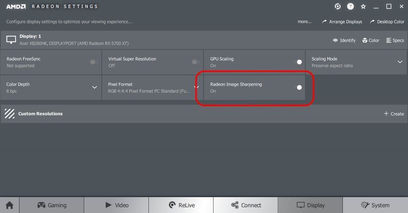 Radeon Image-Sharpening