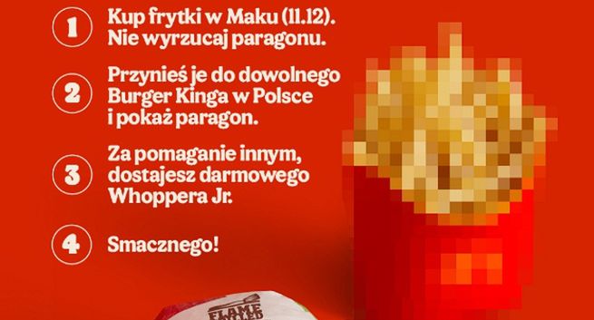Burger King daje milion dolarów nagrody w konkursie