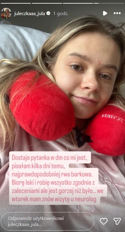 Julia Wróblewska walczy z bólem