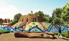 Wrocław. Nowy plac zabaw na wrocławskim Strachocinie. Nawiązuje do "Smoka Strachoty"