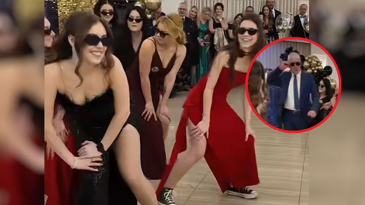 Kocie ruchy pana dyrektora. Na tej studniówce skradł całe show!