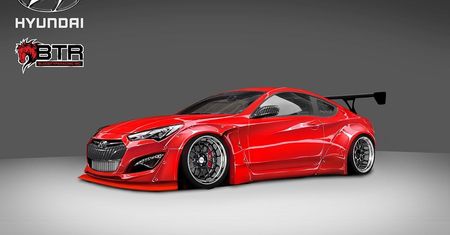 Hyundai Genesis Coupé od Blood Type Racing – czerwony cukierek