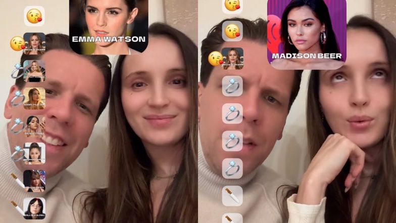 Marina i Wojtek wygłupiają się na TikToku