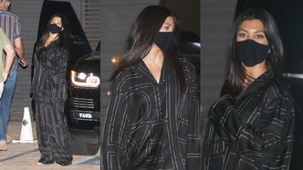 Wyluzowana Kourtney Kardashian idzie do luksusowej restauracji ubrana W PIŻAMĘ (ZDJĘCIA)