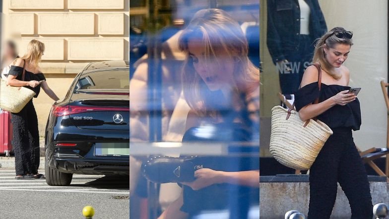 Małgorzata Socha zostawia auto w miejscu niedozwolonym i maszeruje na podbój sklepów.