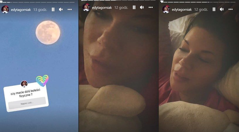 Edyta Górniak na Instagramie skarży się na swoje bóle i problemy ze spaniem. (Instagram: edytagorniak)