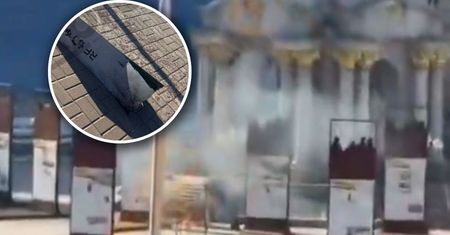 Spadł w centrum Kijowa. Czegoś takiego Ukraińcy jeszcze nie widzieli