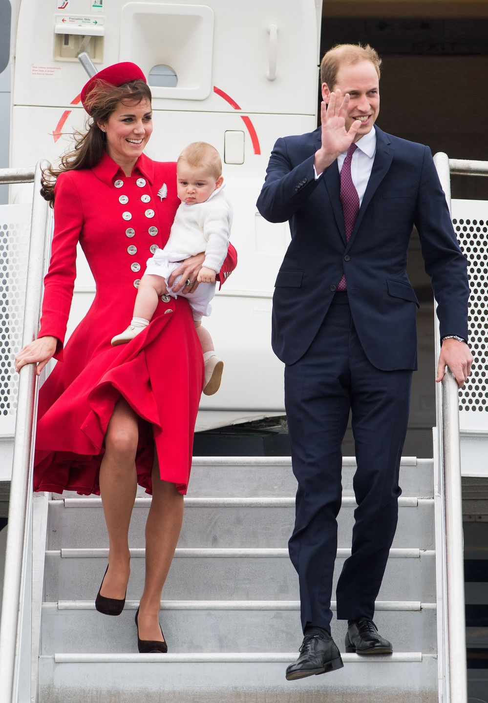 Książę William i księżna Kate, i książę George
