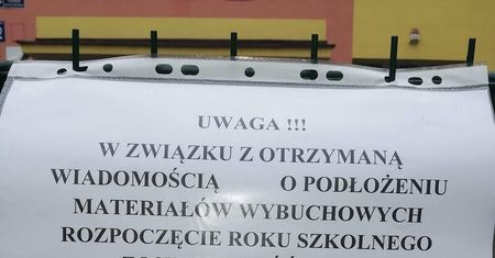 Lublin. Alarm bombowy przed rozpoczęciem roku szkolnego. Uczniowie musieli zostać w domach