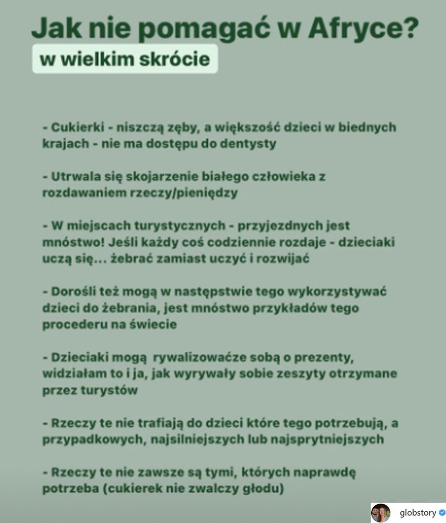 Globstory tłumaczy jak "nie pomagać"