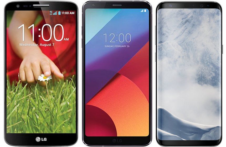 LG G2, LG G6 i Galaxy S8