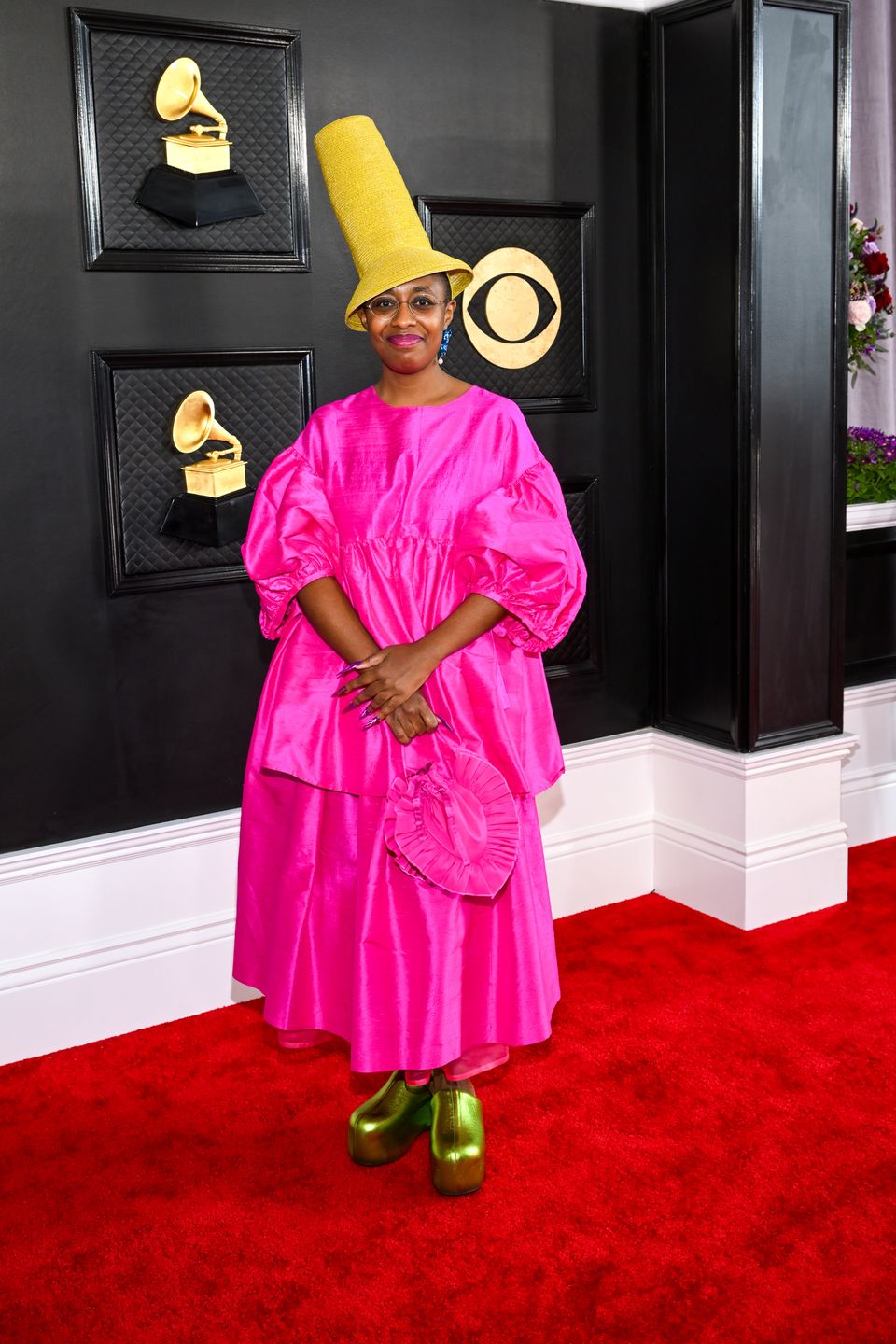 Cécile McLorin Salvant w kolorowej stylizacji na gali Grammy 2023