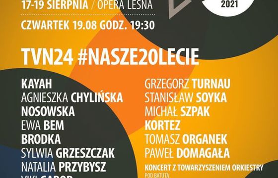 Sopocki koncert na 20-lecie TVN24 transmitować będą także Gazeta.pl, WP.pl i Onet.pl